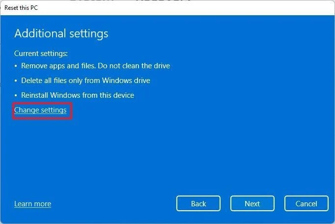 Windows-11-Sifirlama-Ayar-Değiştirme