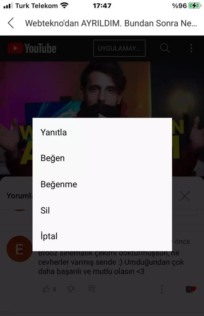 iPhoneda-YouTube-Yorum-Geçmişi-Görme-2